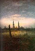 Caspar David Friedrich City at Moonrise oil painting artist